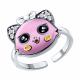 Серебряное кольцо Diamant с фианитом и эмалью