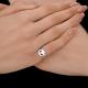 Серебряное кольцо Diamant с фианитом и эмалью