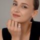 Серебряное кольцо Diamant с фианитом и эмалью
