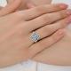 Серебряное кольцо Diamant с кристальной тканью