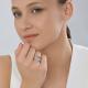 Серебряное кольцо Diamant с кристальной тканью