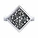 Серебряное кольцо Diamant с кристальной тканью
