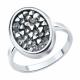 Серебряное кольцо Diamant с кристальной тканью