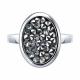 Серебряное кольцо Diamant с кристальной тканью