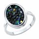 Серебряное кольцо Diamant с кристальной тканью