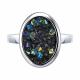 Серебряное кольцо Diamant с кристальной тканью