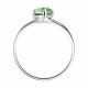 Серебряное кольцо SOKOLOV с хризолитом и ювелирным кристаллом