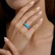 Серебряное кольцо Diamant с фианитом и эмалью