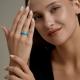 Серебряное кольцо Diamant с фианитом и эмалью