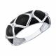 Серебряное кольцо Diamant с фианитом и эмалью