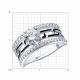 Серебряное кольцо Diamant с фианитом и эмалью
