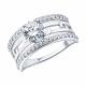 Серебряное кольцо Diamant с фианитом и эмалью