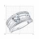 Серебряное кольцо Diamant с фианитом и эмалью