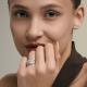 Серебряное кольцо Diamant с фианитом и эмалью