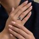 Серебряное кольцо Символ года Змея Diamant с фианитом