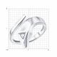 Серебряное кольцо Символ года Змея Diamant с фианитом