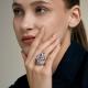 Серебряное кольцо Diamant с фианитом и рубиновым корундом