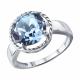 Серебряное кольцо Diamant с ювелирным кристаллом