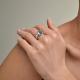 Серебряное кольцо Diamant с ювелирным кристаллом