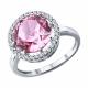 Серебряное кольцо Diamant с фианитом и ювелирным кристаллом