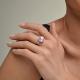 Серебряное кольцо Diamant с фианитом и ювелирным кристаллом