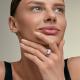 Серебряное кольцо Diamant с фианитом и ювелирным кристаллом
