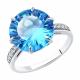 Серебряное кольцо Diamant с фианитом и ювелирным кристаллом