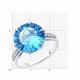 Серебряное кольцо Diamant с фианитом и ювелирным кристаллом