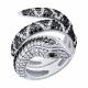 Серебряное кольцо Символ года Змея с фианитом Diamant