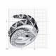 Серебряное кольцо Символ года Змея с фианитом Diamant