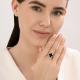 Серебряное кольцо Diamant с кристальной тканью