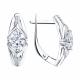Серебряные серьги Diamant с фианитом