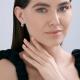 Серебряные серьги Diamant с фианитом