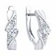 Серебряные серьги Diamant с фианитом