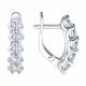 Серебряные серьги Diamant с фианитом