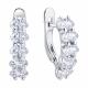 Серебряные серьги Diamant с фианитом