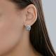 Серебряные серьги Diamant с кристальной тканью