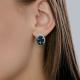 Серебряные серьги Diamant с кристальной тканью