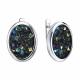 Серебряные серьги Diamant с кристальной тканью