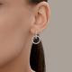 Серебряные серьги Diamant с фианитом