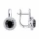 Серебряные серьги Diamant с фианитом