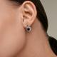 Серебряные серьги Diamant с фианитом