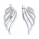 Серебряные серьги Diamant с фианитом