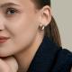 Серебряные серьги Diamant с фианитом