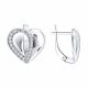 Серебряные серьги Diamant с фианитом