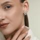 Серебряные серьги Diamant с фианитом