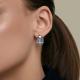 Серебряные серьги Diamant с ювелирным кристаллом