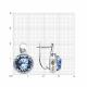 Серебряные серьги Diamant с ювелирным кристаллом