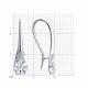 Серебряные серьги Diamant с фианитом