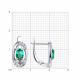 Серебряные серьги Diamant с фианитом